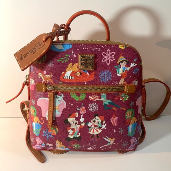 Dooney and Bourke Christmas Backpack Disney Parks 2023 Mickey Minnie Simba NWT - Picture 1 of 7